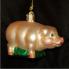Big Pink Pig Glass Christmas Ornament Personalized by Russell Rhodes