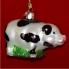 Black and White Pig Glass Christmas Ornament Personalized by RussellRhodes.com
