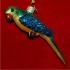 Parakeet Glass Christmas Ornament Personalized by Russell Rhodes
