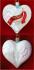 Peace Dove on Heart Christmas Ornament Personalized by Russell Rhodes