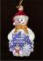 Glistening Snowman Glass Christmas Ornament Personalized by RussellRhodes.com