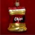 Bag of Chips Glass Christmas Ornament Personalized by Russell Rhodes