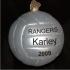 Volleyball Glass Christmas Ornament Personalized by Russell Rhodes