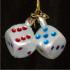 Pair of Dice Glass Christmas Ornament Personalized by RussellRhodes.com