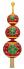 Victoria's Ballroom Finial Radko Christmas Ornament Personalized by Russell Rhodes