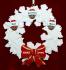 Mixed Race Family of 3 Christmas Ornament Celebration Wreath Red Bow Personalized by RussellRhodes.com