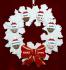 Mixed Race Family of 6 Christmas Ornament Celebration Wreath Red Bow Personalized by RussellRhodes.com