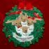 Twins Reindeer Wreath Parents & Twins Christmas Ornament Personalized by RussellRhodes.com