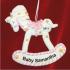 Sweet Baby Rocking Horse Pink Christmas Ornament Personalized by Russell Rhodes