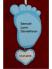 Funky Foot Blue Baby Christmas Ornament Personalized by Russell Rhodes