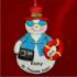Winter Holiday Snowman Christmas Ornament Personalized by Russell Rhodes