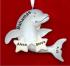 Dolphin Vacation Fun for 2 Kids Christmas Ornament Personalized by Russell Rhodes