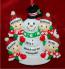 Our 4 Kids Building Large Snowman Christmas Ornament Personalized by Russell Rhodes