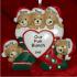 5 Bears Just the Kids Christmas Stockings Christmas Ornament Personalized by Russell Rhodes