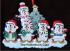 5 Winter Penguins Family Christmas Ornament Personalized by Russell Rhodes