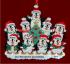 Our 7 Grandkids with Both Grandparents - Penguin Fun Christmas Ornament Personalized by Russell Rhodes