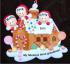 Gingerbread House Three Grandkids Christmas Ornament Personalized by Russell Rhodes