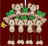 Monkey See Monkey Do Family of 6 Christmas Ornament Personalized by RussellRhodes.com