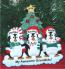 Winter Family of 3 Tabletop Christmas Ornament Personalized by Russell Rhodes