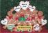 Gingerbread Family of 6 Tabletop Chistmas Decoration Personalized by Russell Rhodes