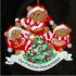 Our 3 Grandchildren Teddy Bears Christmas Ornament Personalized by Russell Rhodes