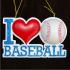 I Love Baseball Christmas Ornament Personalized by Russell Rhodes
