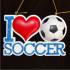 I Love Soccer Christmas Ornament Personalized by Russell Rhodes