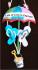 Beach Umbrella for 2 Christmas Ornament Personalized by Russell Rhodes