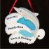 Sweet Song of the Dolphin Our Beach Wedding Christmas Ornament Personalized by Russell Rhodes