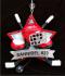 Hockey Helmet Christmas Ornament Personalized by Russell Rhodes