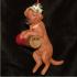 Chocolate Lab Christmas Ornament Personalized by Russell Rhodes