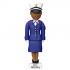 African-American Female Dress Blue Marine Christmas Ornament Personalized by Russell Rhodes