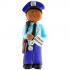 Police African American Male Christmas Ornament Personalized by Russell Rhodes