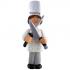 Chef Female Brown Hair Christmas Ornament Personalized by RussellRhodes.com
