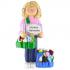 Scrapbooker Female Blonde Christmas Ornament Personalized by Russell Rhodes