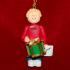 Drums Virtuoso, Male Blonde Hair Christmas Ornament Personalized by Russell Rhodes