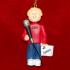 Star Singer Male Blonde Hair Christmas Ornament Personalized by Russell Rhodes