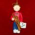 Trombone Virtuoso, Male Brown Hair Christmas Ornament Personalized by RussellRhodes.com