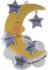 Moon & Stars Family of 5 Christmas Ornament Personalized by Russell Rhodes