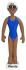 Swimmer African-American Female Christmas Ornament Personalized by Russell Rhodes