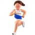 Cross Country / Jogging Female Brown Christmas Ornament Personalized by Russell Rhodes