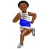 African-American Male Triathalon Runner Christmas Ornament Personalized by Russell Rhodes