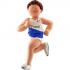 Cross Country / Jogging Male Brown Christmas Ornament Personalized by Russell Rhodes