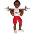 African-American Male Weight Lifter Christmas Ornament Personalized by Russell Rhodes