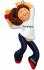 Hip Hop Dancer Christmas Ornament Brunette Female Personalized by Russell Rhodes