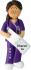 Nurse Graduate in Scrubs Female Brunette Christmas Ornament Personalized by Russell Rhodes