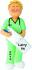 Nurse Graduate in Scrubs Male Blond Christmas Ornament Personalized by Russell Rhodes