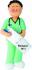 Nurse in Scrubs Male Brunette Christmas Ornament Personalized by Russell Rhodes