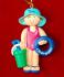Beach Girl Christmas Ornament Personalized by Russell Rhodes