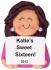 Sweet 16! Female Brunette Christmas Ornament Personalized by Russell Rhodes